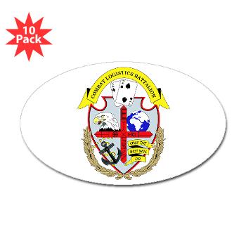 22CLB - M01 - 01 - 22nd Combat Logistics Battalion with Text - Sticker (Oval 10 pk) - Click Image to Close